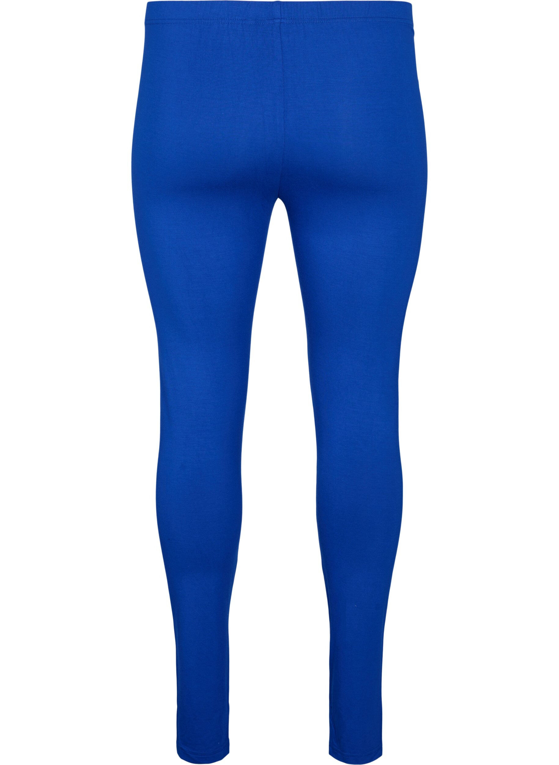 ZizziBasic legging in viscose, Blauw, Packshot image number 1