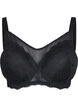 Soutien-gorge en dentelle et maille, Black, Packshot image number 0