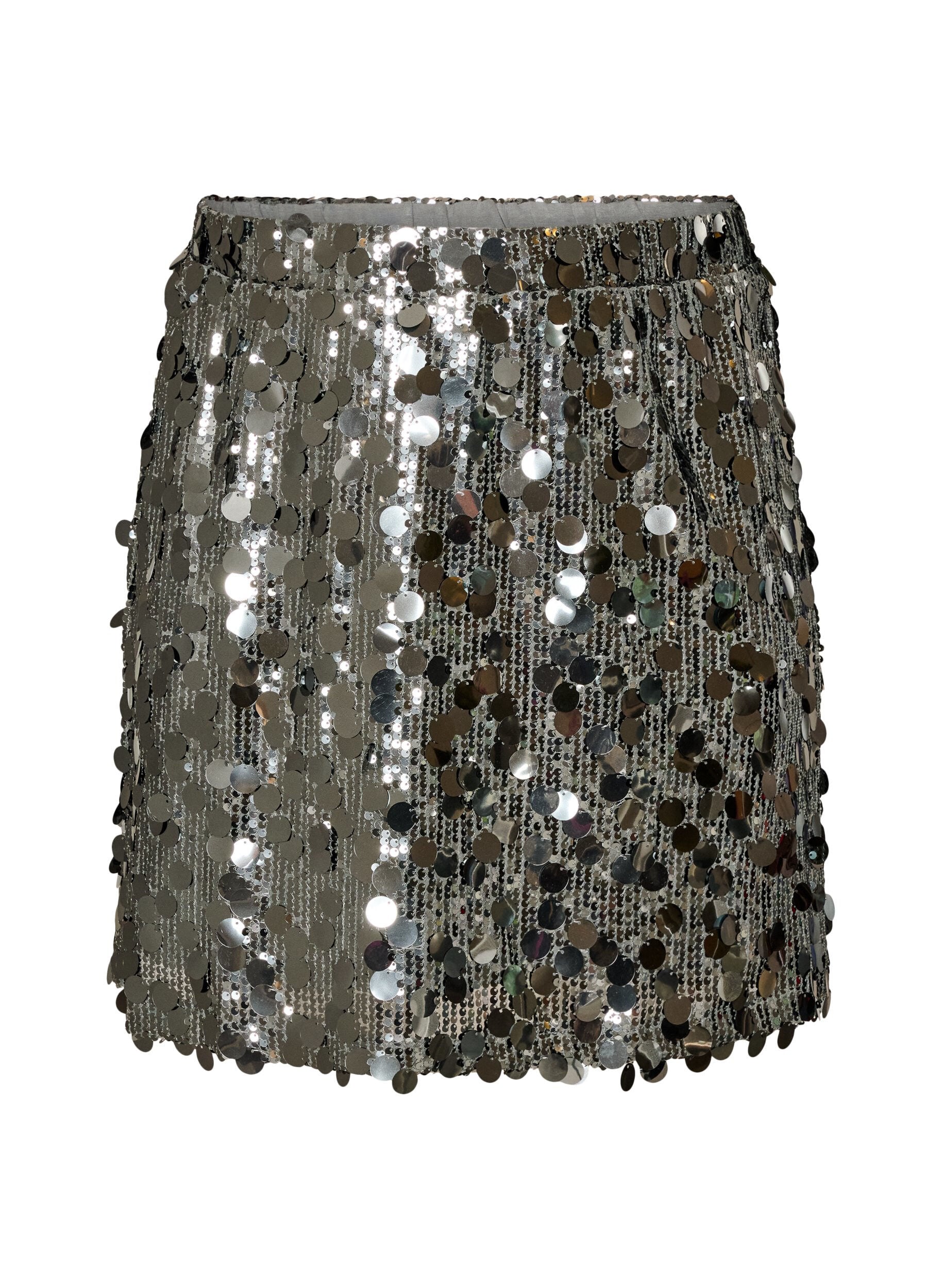 Jupe courte &agrave; sequins avec une ceinture &eacute;lastique