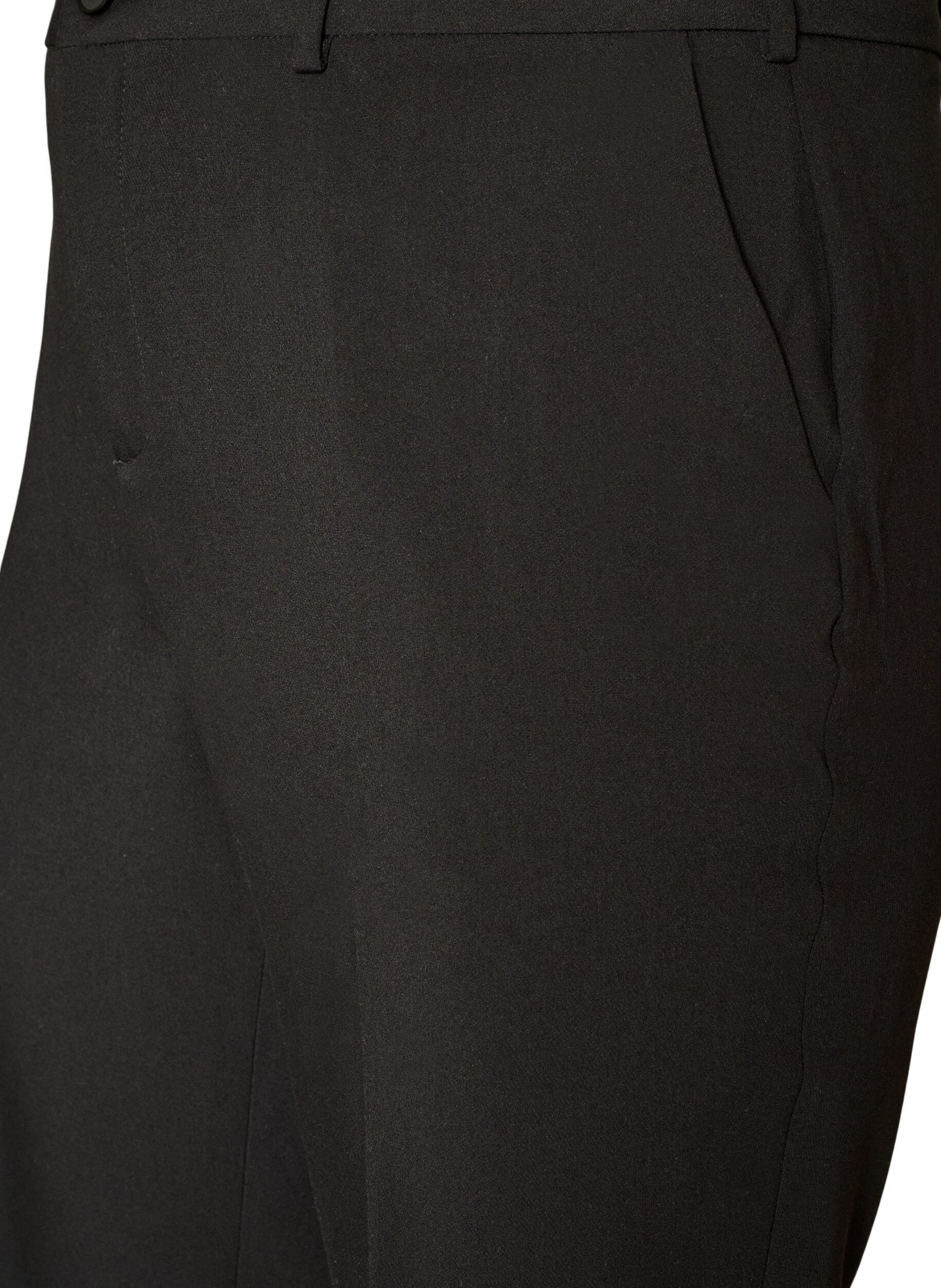 ZizziPantalon de tailleur avec une taille haute et des plis marqu&eacute;s, Noir, Packshot image number 2