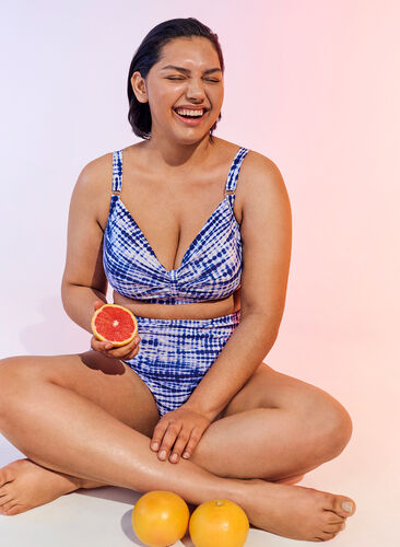 Bas de bikini taille haute avec imprimé, Tie Dye Print, Image image number 0