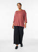 Blouse en jersey avec manches 3/4, Bordeaux, Model image number 1