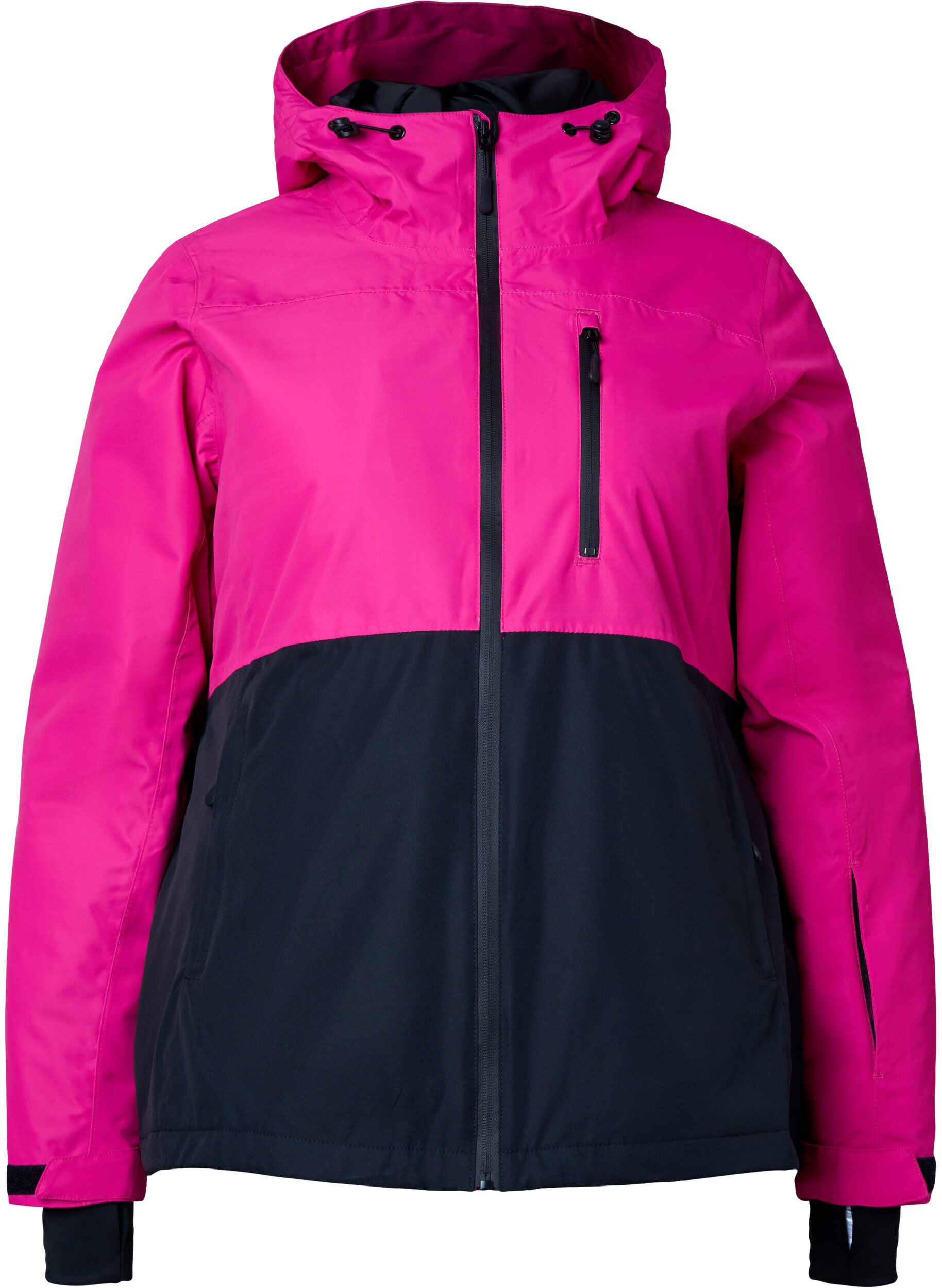 Zizzi Veste de ski bicolore avec capuche, Fuchsia Purple Comb, Packshot image number 0