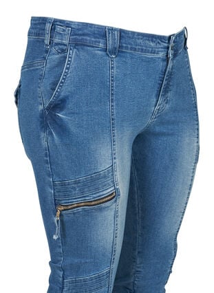 Nille cropped jeans, Blue denim, Packshot image number 2