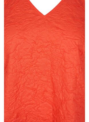 Robe structurée à manches courtes et bouffantes, Mandarin Red, Packshot image number 2