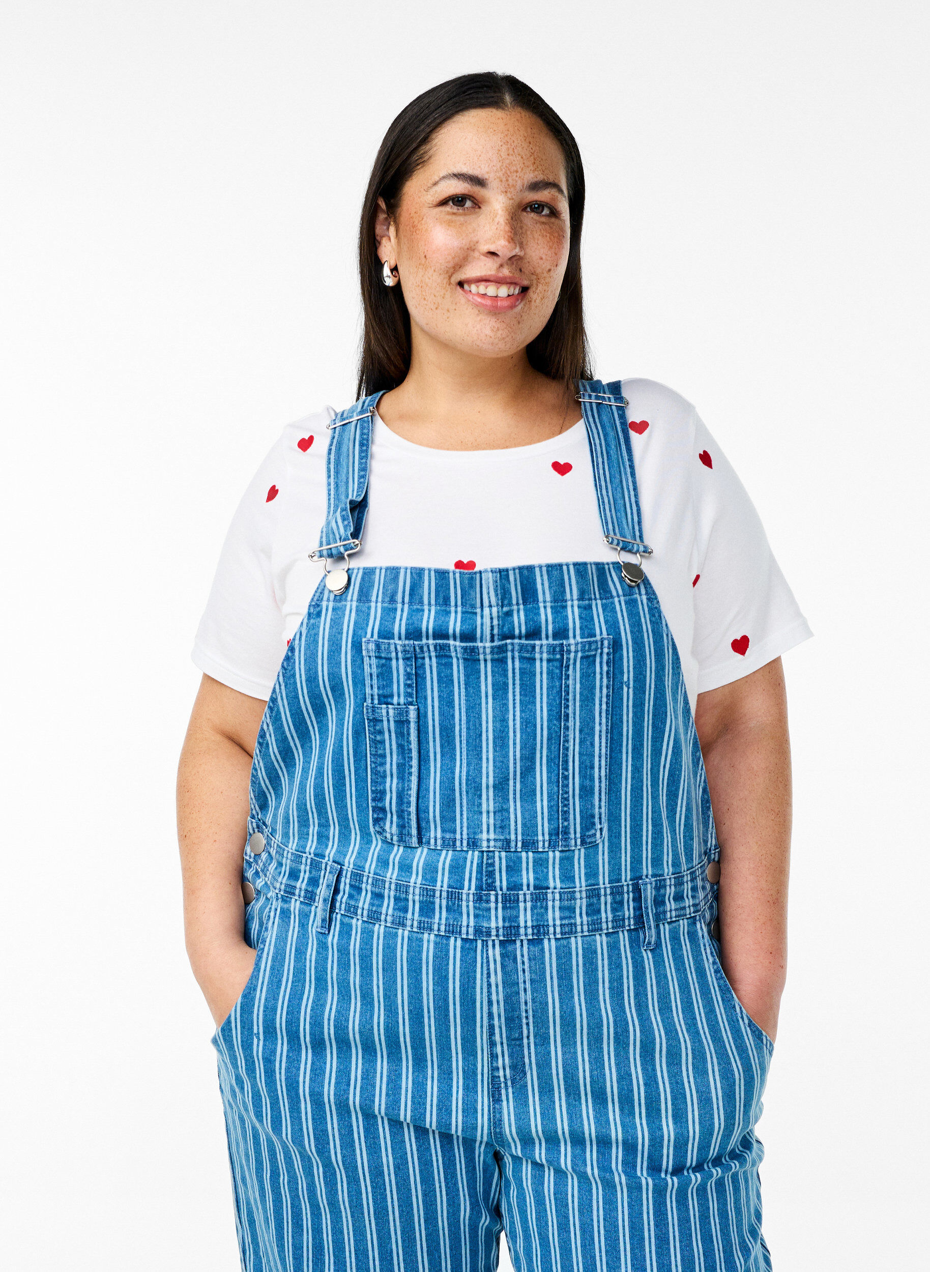 ZizziDenim overalls, Blauw, Model image number 2