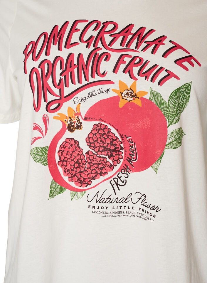 T-shirt en coton avec imprim&eacute;, Blanc, Packshot image number 2