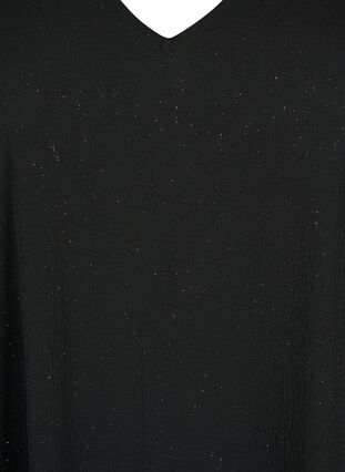 FLASH - Glitterjurk met lange mouwen, Black w. Silver , Packshot image number 2