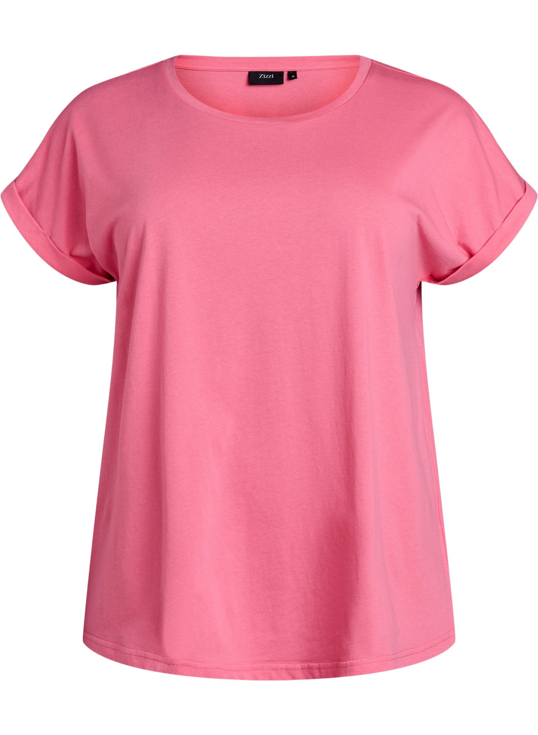 ZizziT-shirt &agrave; manches courtes en m&eacute;lange de coton, Rose, Packshot image number 0