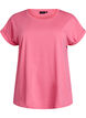 T-shirt &agrave; manches courtes en m&eacute;lange de coton, Rose, Packshot image number 0