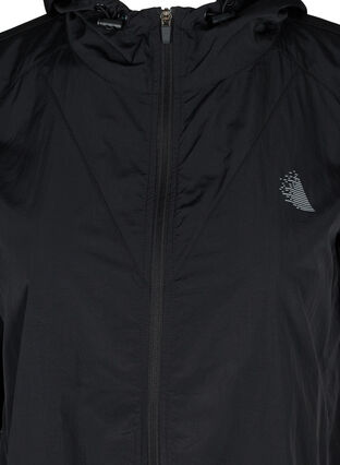 Veste de sport avec capuche et fermeture éclair, Black, Packshot image number 2
