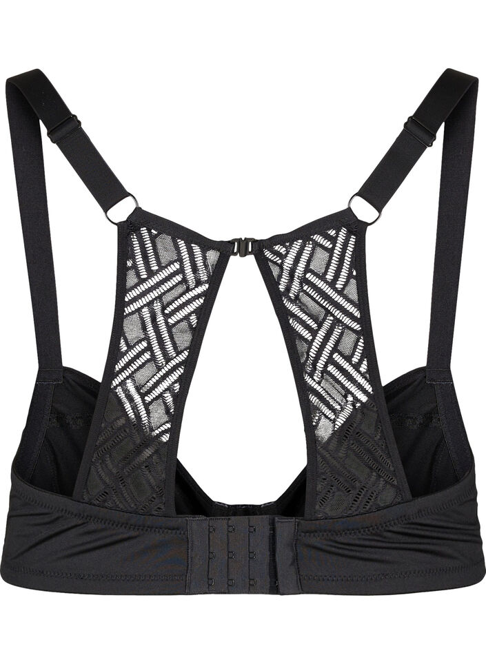 Soutien-gorge à armatures avec détail au dos, Black, Packshot image number 1