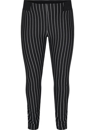Legging rayé avec élastique à la taille, Dark Grey Stripe, Packshot image number 0