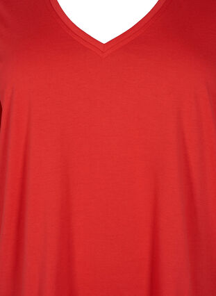 FLASH - T-shirt met v-hals, High Risk Red, Packshot image number 2