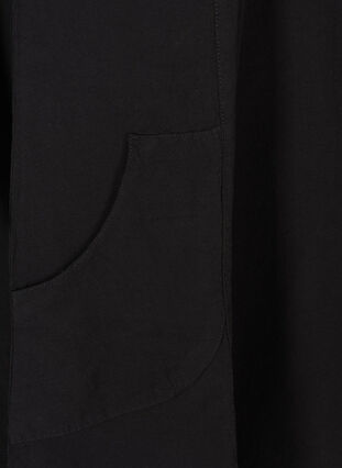 Robe à manches courtes en coton, Black, Packshot image number 3