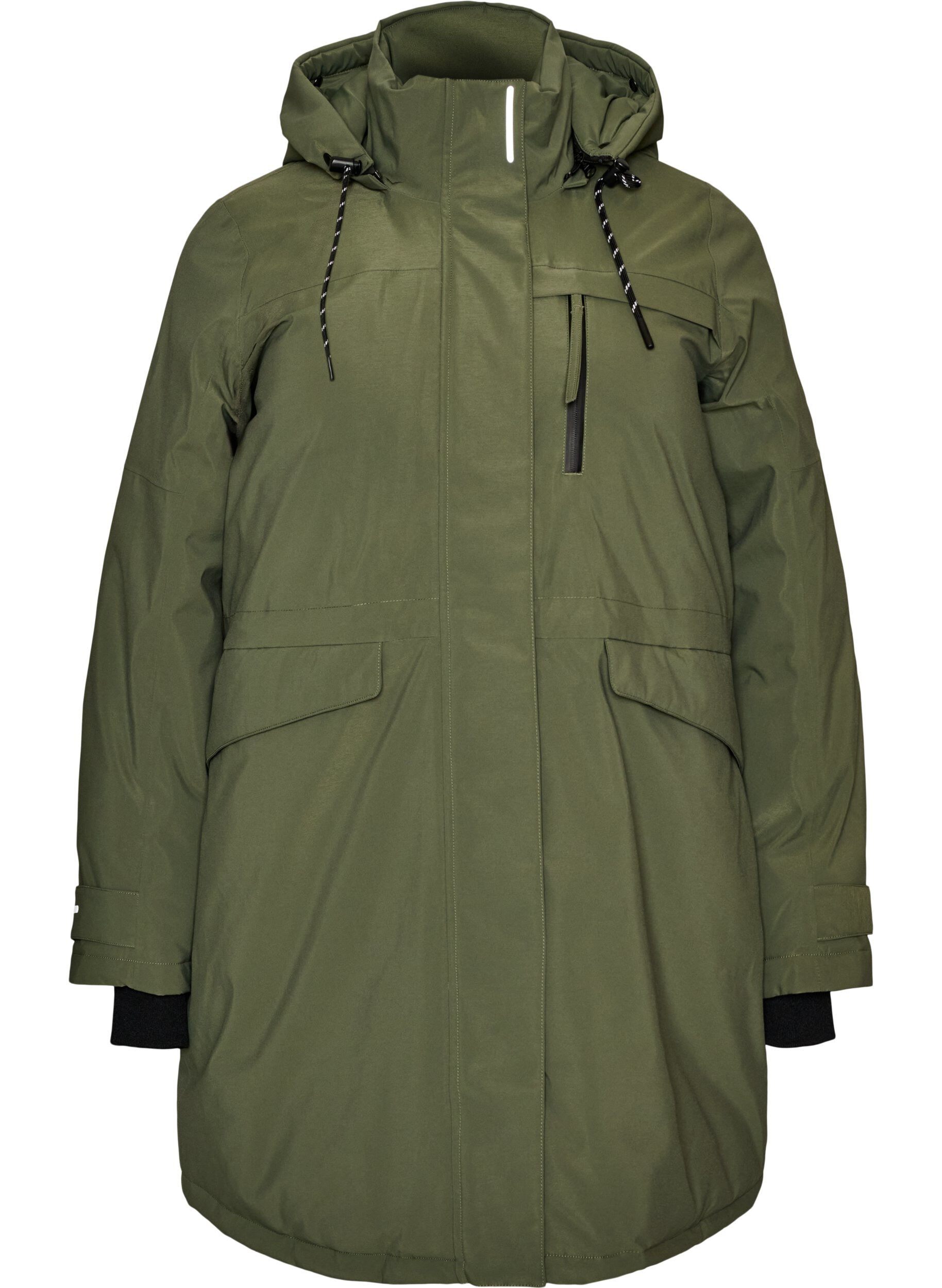 ZizziParka d&eacute;perlante avec capuche et d&eacute;tails fonctionnels, Vert, Packshot image number 0