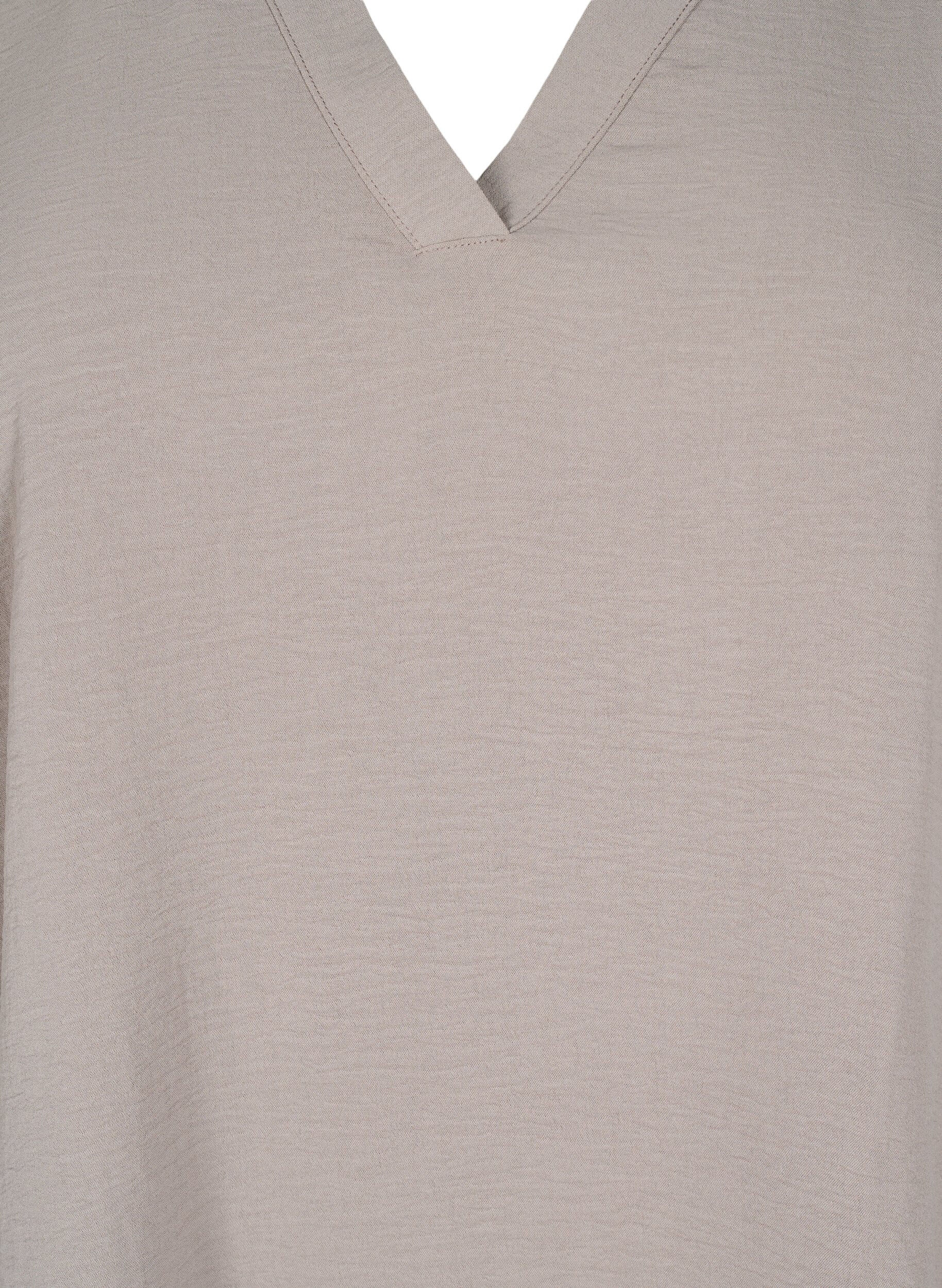 ZizziBlouse met 3/4 mouwen, Beige, Packshot image number 2