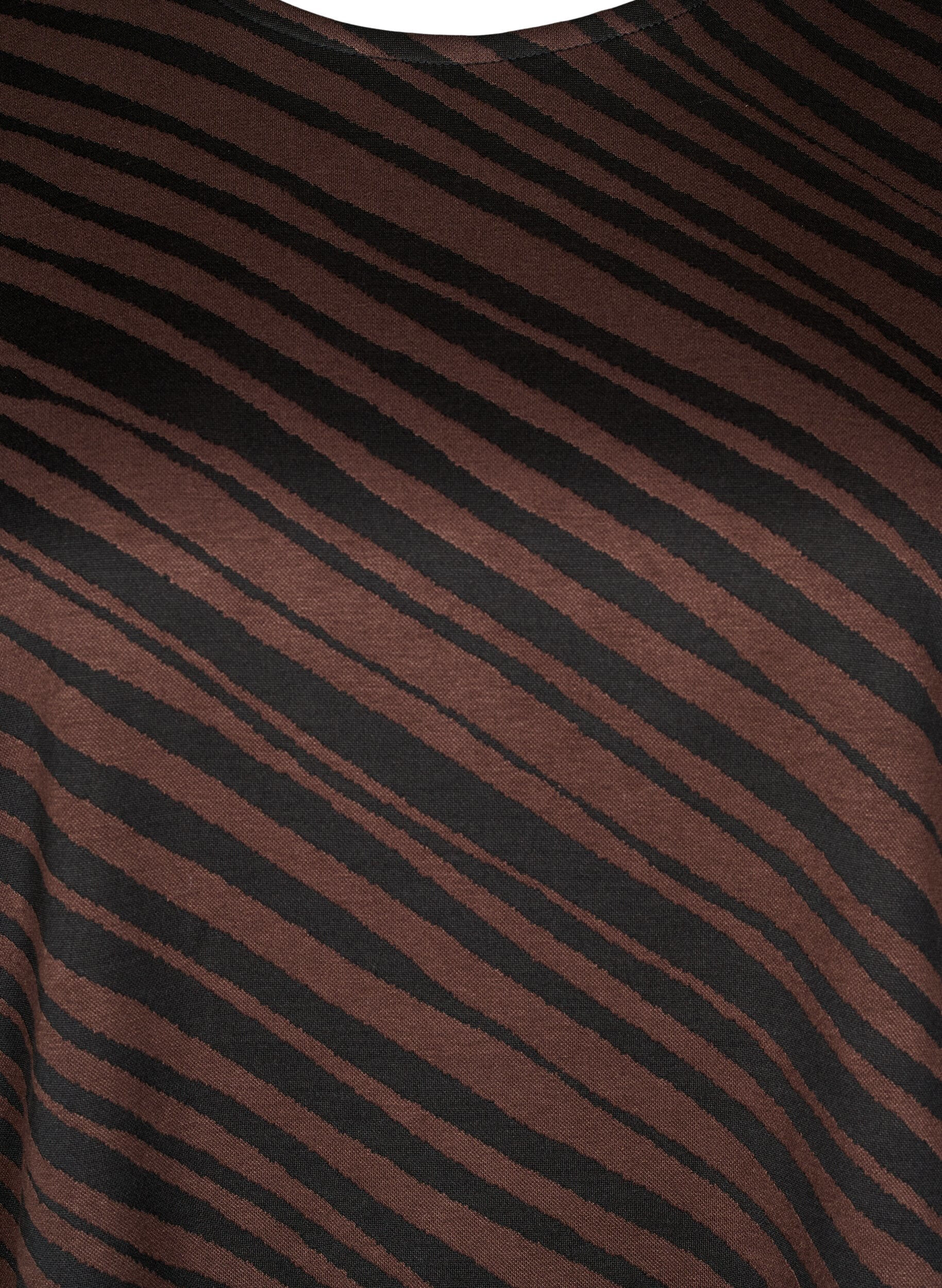 Zizzi Chemisier surdimensionn&eacute; avec motif, Marron, Packshot image number 2