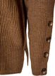 Blouse en maille c&ocirc;tel&eacute;e avec d&eacute;tails de boutons, Marron, Packshot image number 3