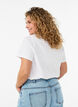 T-shirt en coton avec imprim&eacute; devant, Blanc, Model image number 2