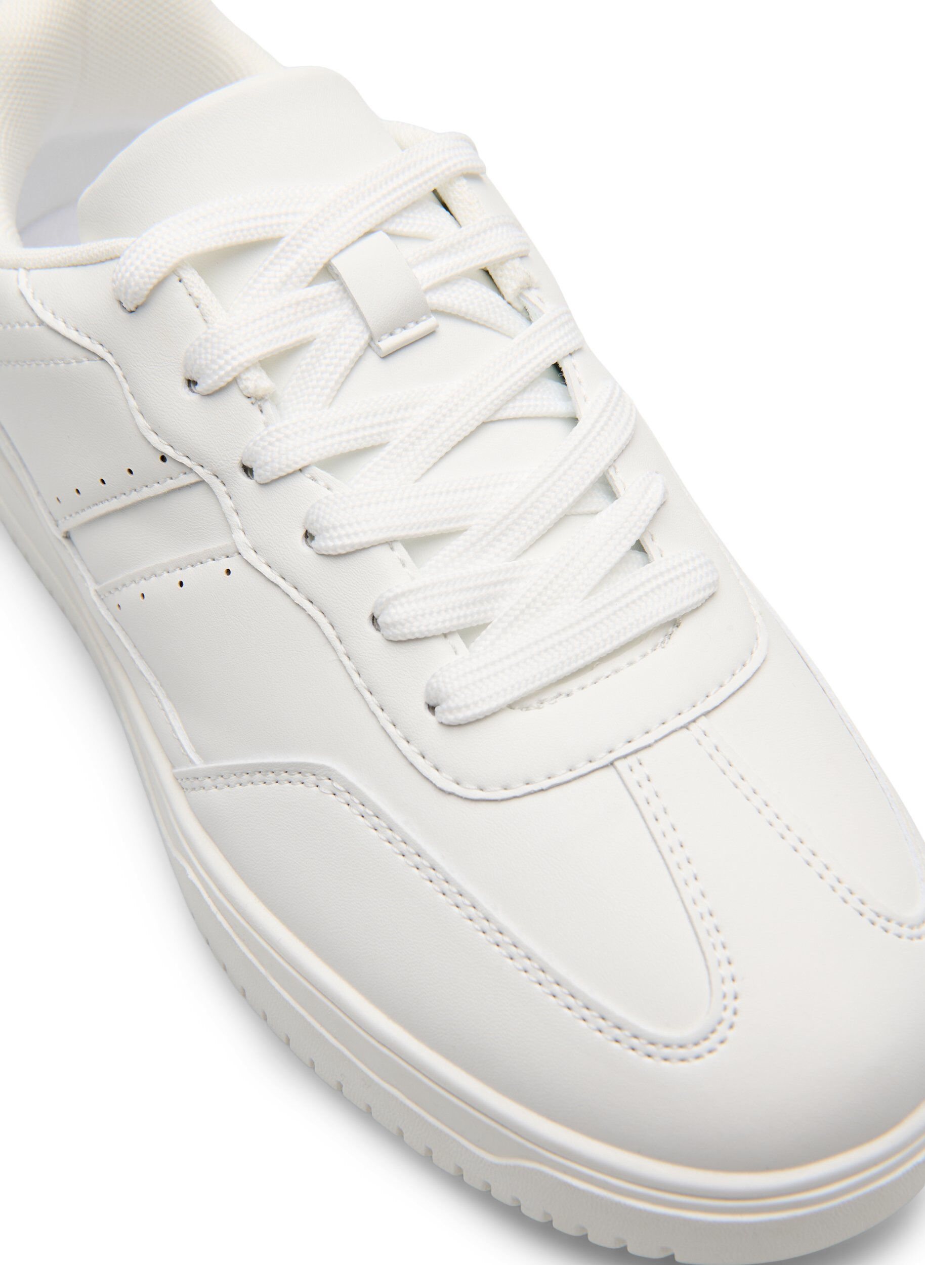 ZizziWide fit - Sneakers met stiksel details, Wit, Packshot image number 3