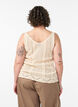 Gebreide top met broderie ajour en V-hals, Beige, Model image number 2