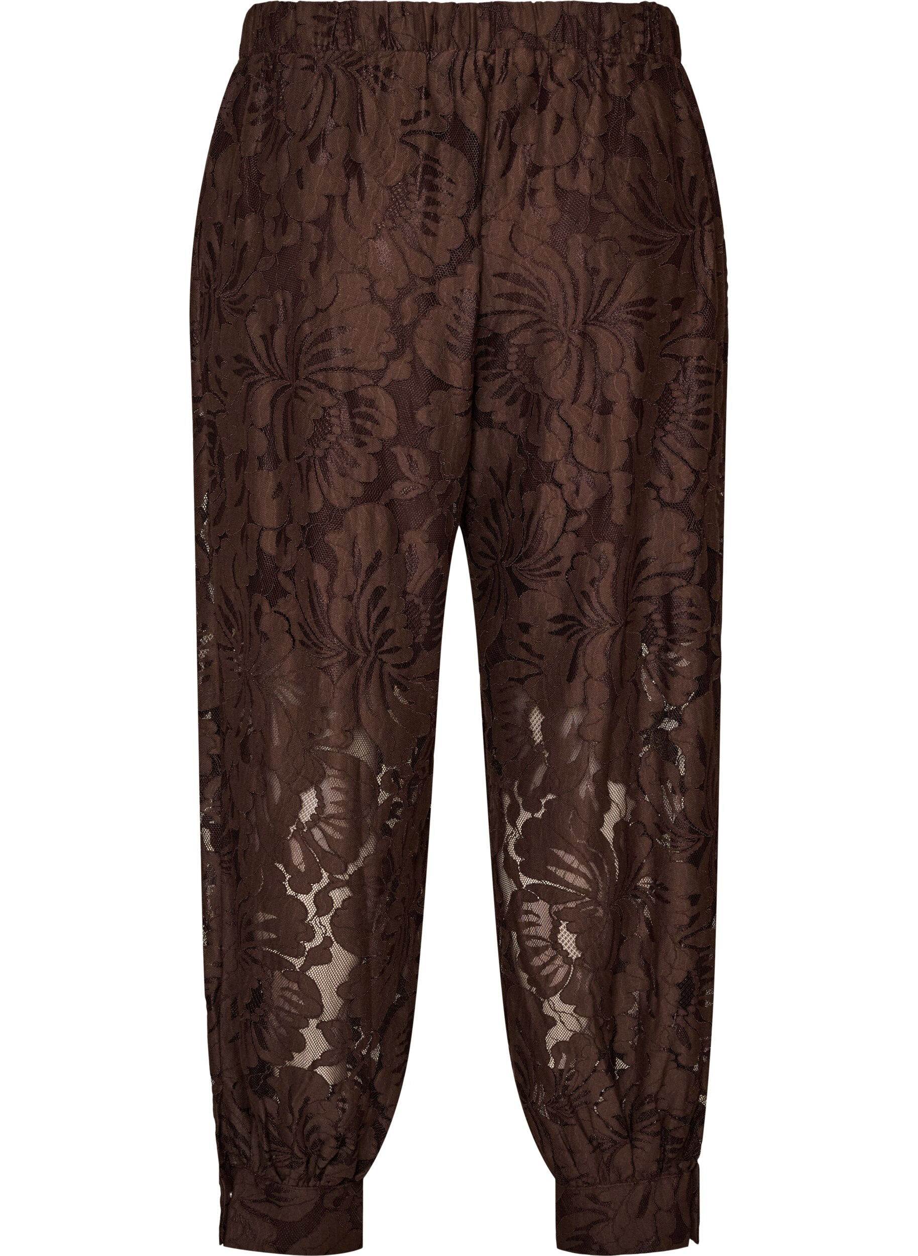 ZizziPantalon ballon en dentelle avec short int&eacute;rieur, Marron, Packshot image number 1