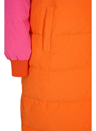 Manteau d'hiver long avec bloc de couleurs, Pink W/Orange, Packshot image number 3