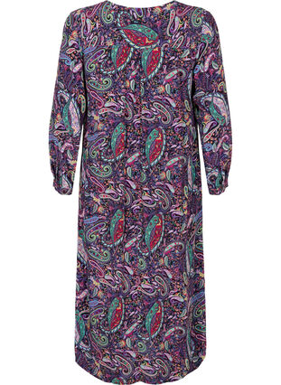 Viscose midi-jurk met paisleyprint, Multi Paisley, Packshot image number 1