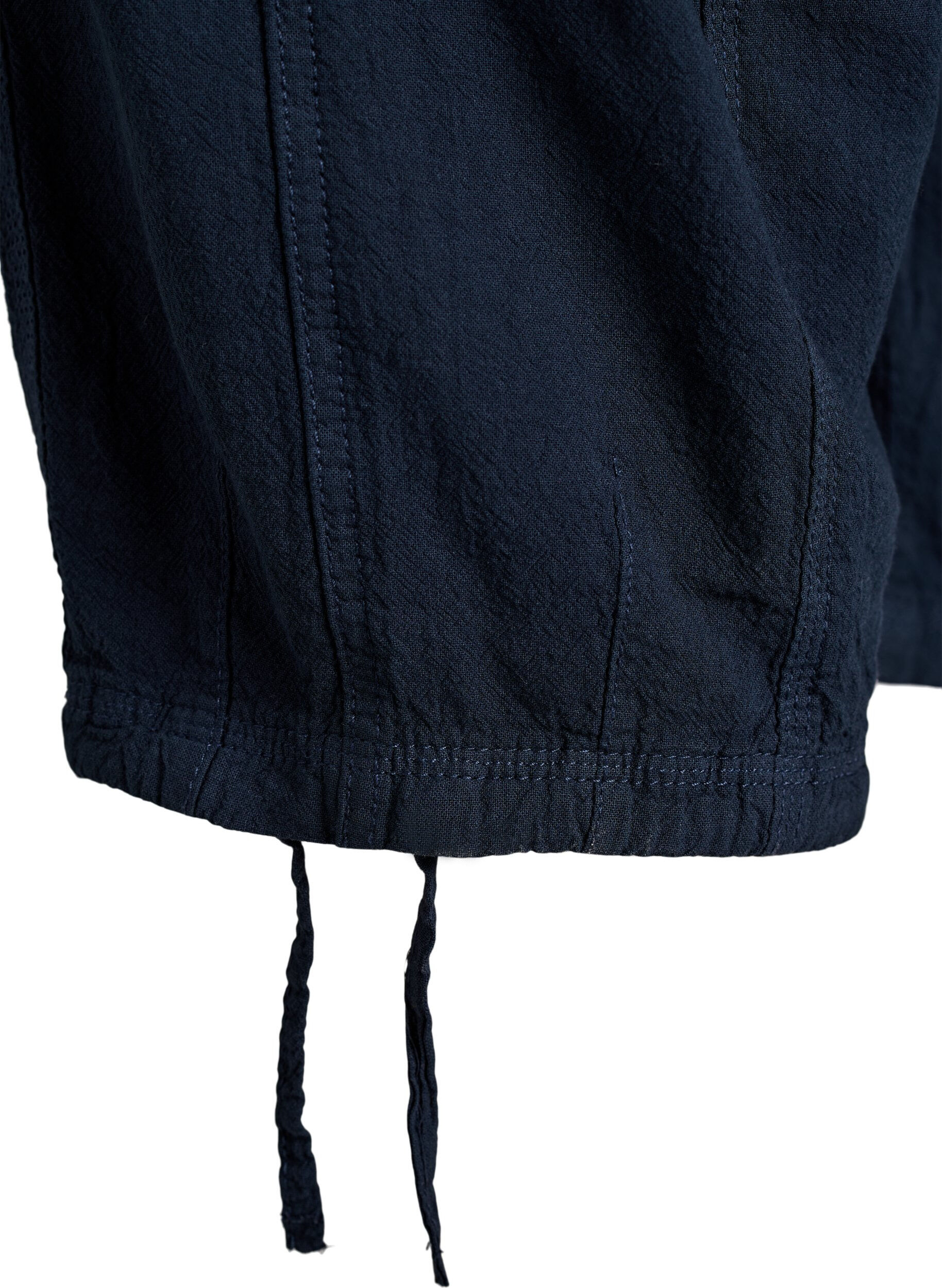 Zizzi Pantacourt en coton, Bleu, Packshot image number 3