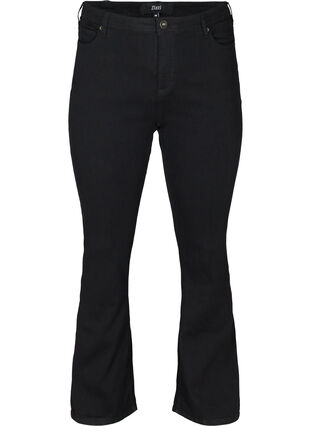 Ellen jeans met hoge taille en bootcut, Black, Packshot image number 0