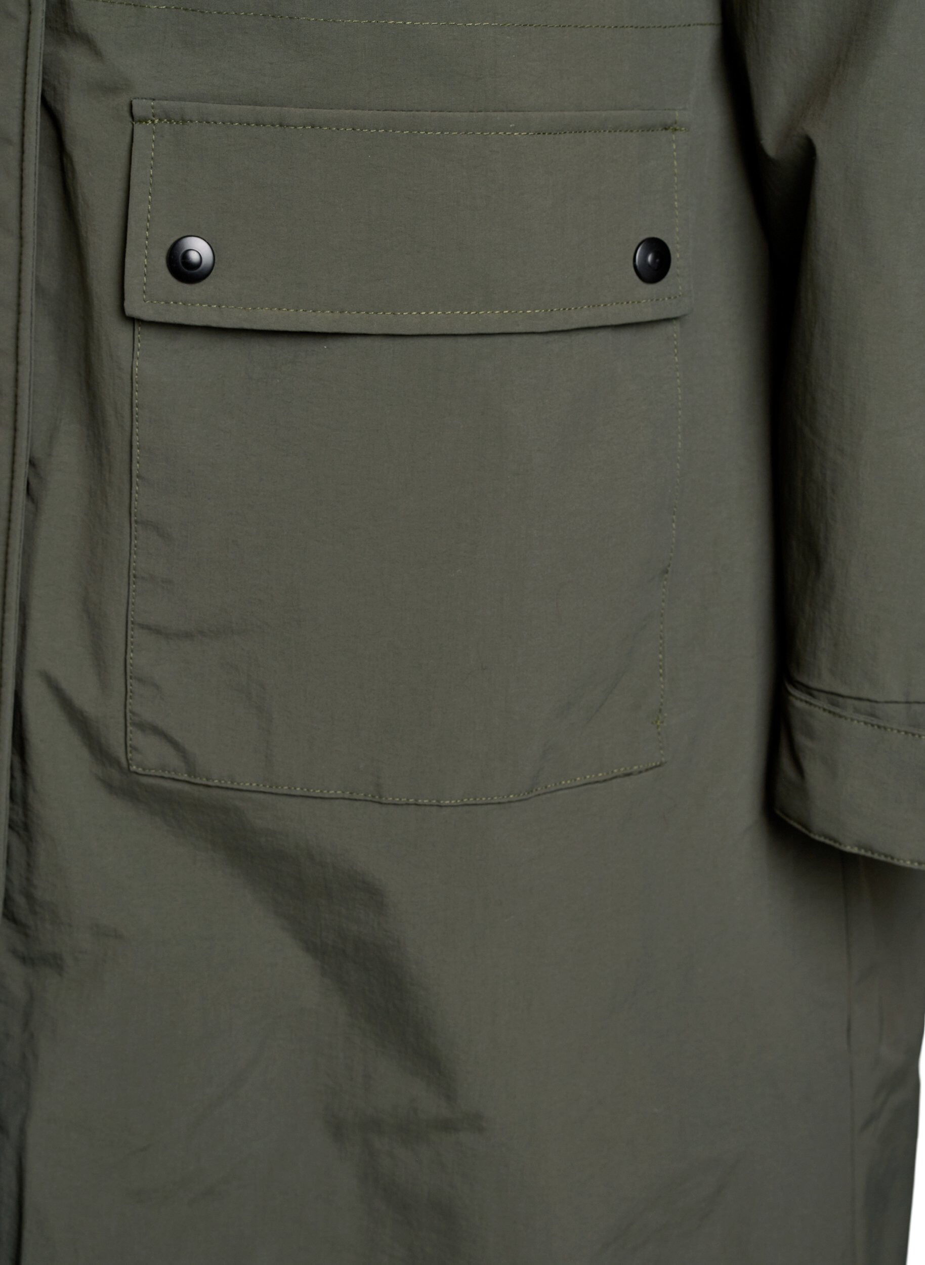 ZizziParka met capuchon en verstelbare taille, Groen, Packshot image number 3
