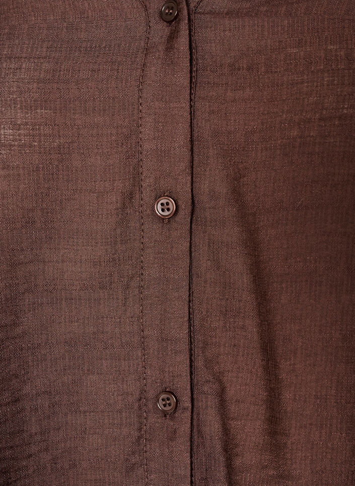 Chemise en viscose avec manches brod&eacute;es, Marron, Packshot image number 2