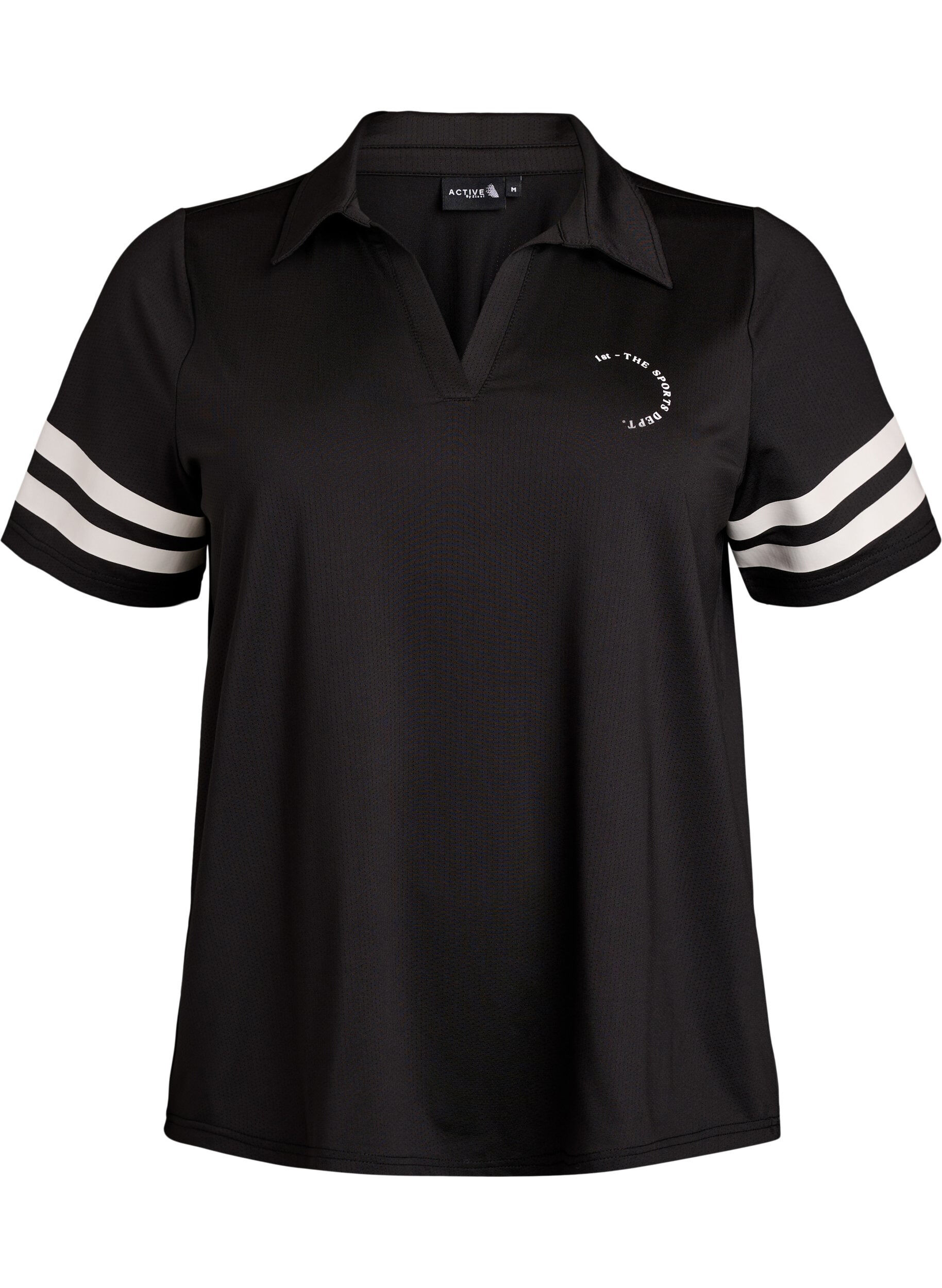 Sportieve polo met streepdetails