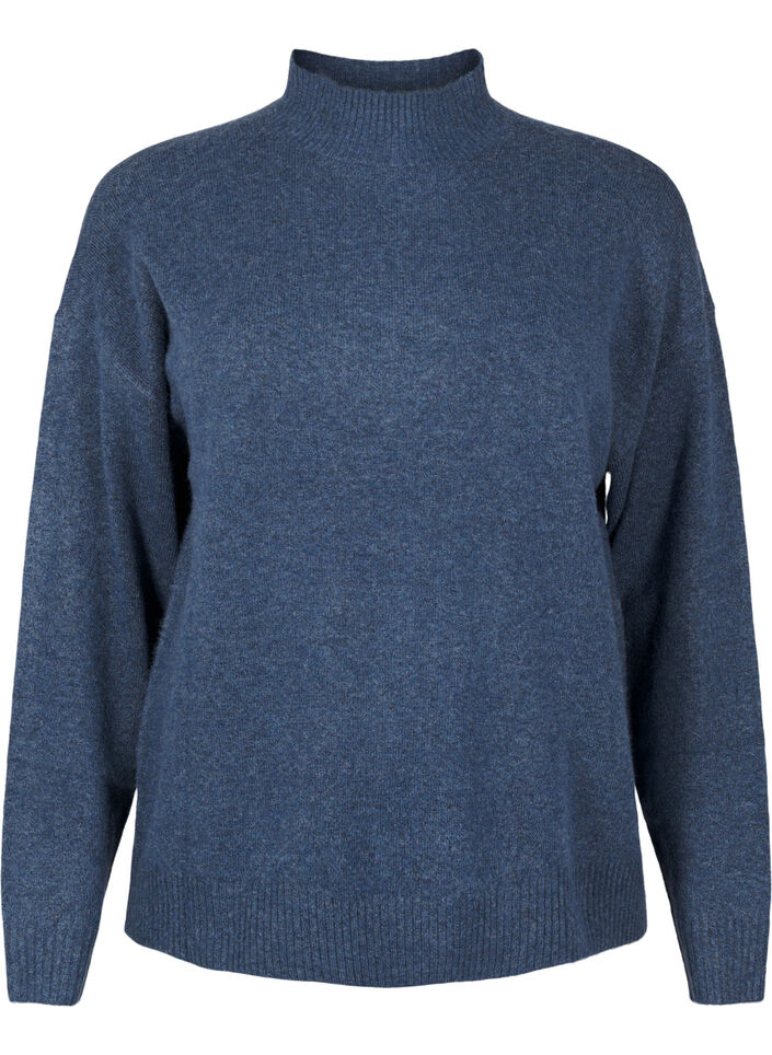 Chemisier en laine tricotée à col montant, Bering Sea Mel., Packshot image number 0