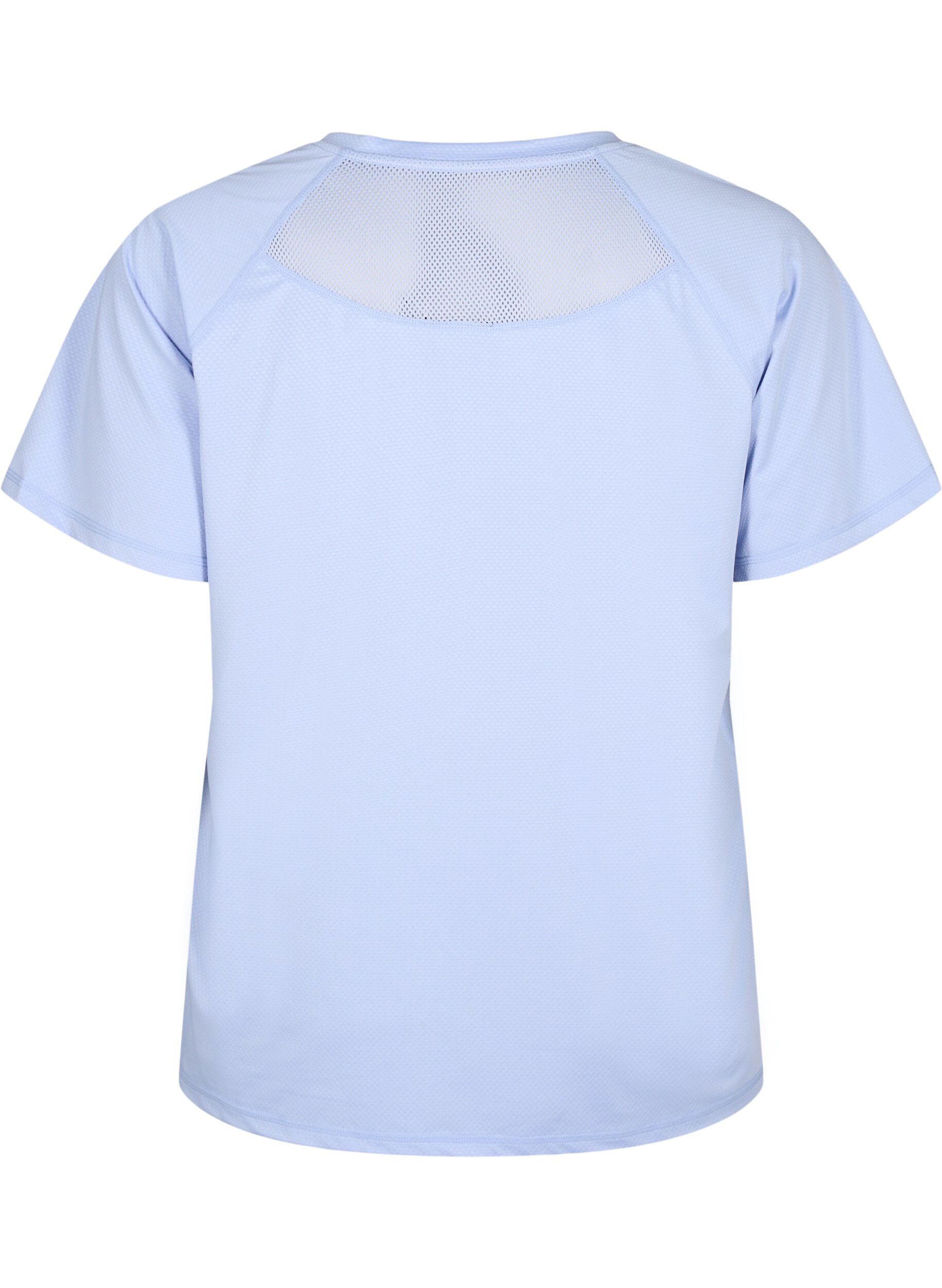 ZizziTrainings-T-shirt met achterkant van mesh, Zen Blue, Packshot image number 1