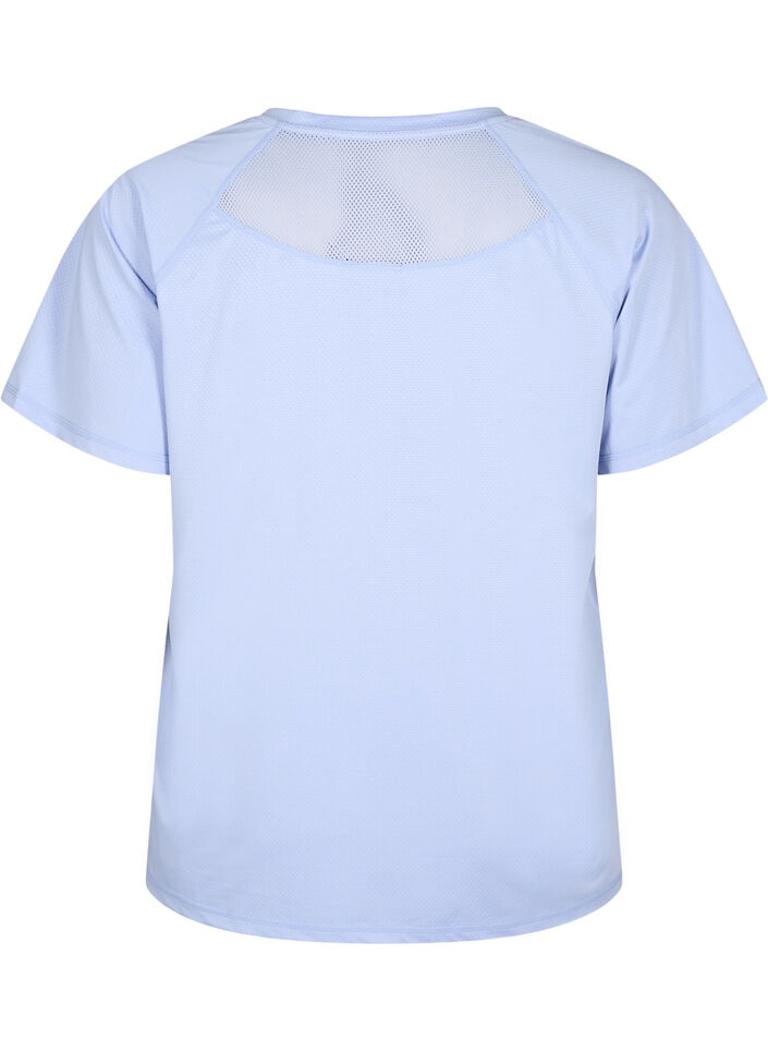 Trainings-T-shirt met achterkant van mesh, Zen Blue, Packshot image number 1