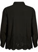 Viscose overhemd met broderie anglaise, Black, Packshot image number 1
