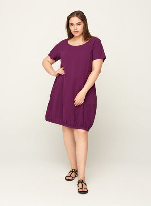 Comfortabele jurk, Dark Purple, Model image number 2
