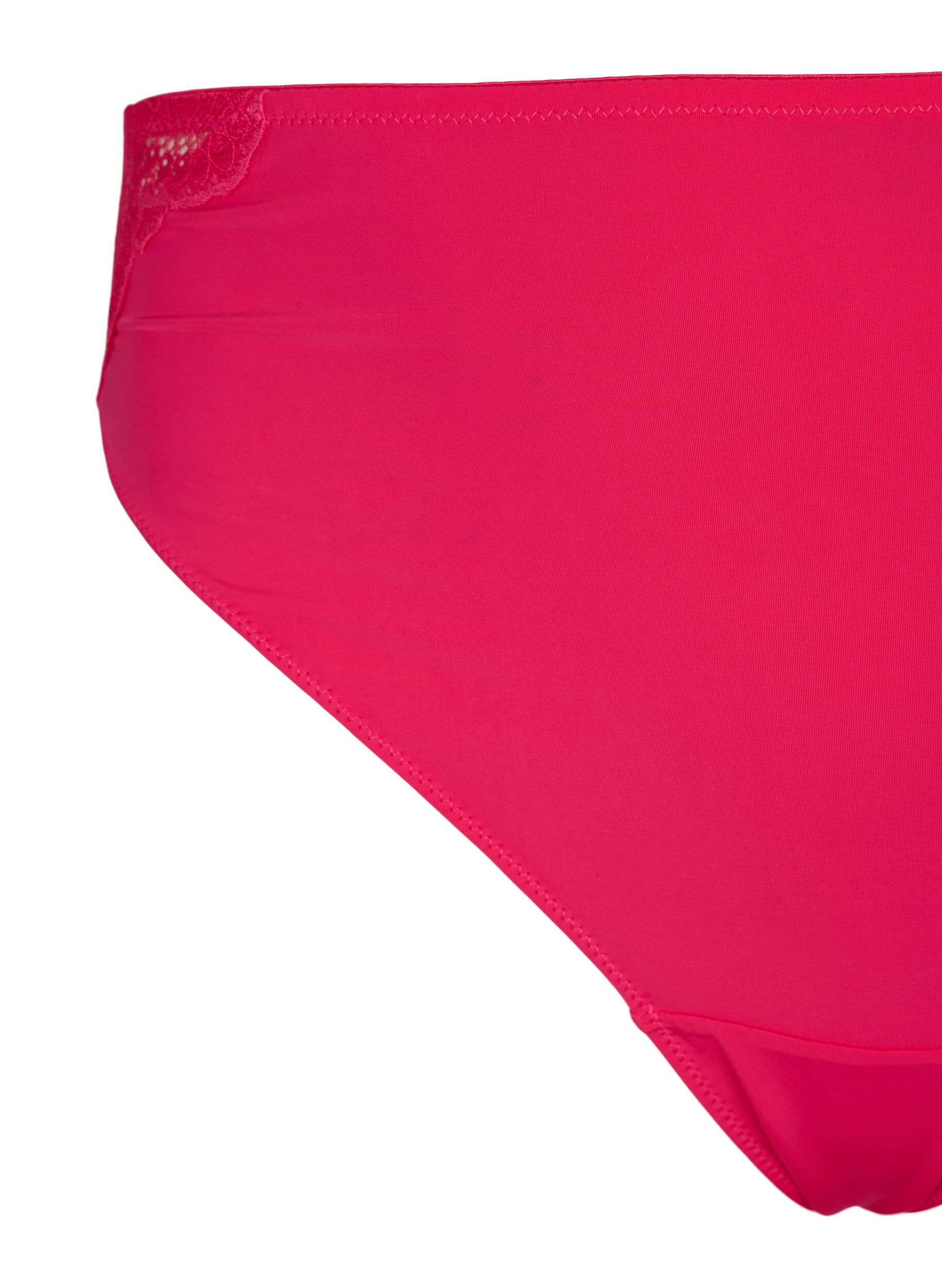 ZizziBraziliaans slipje van kant met normale taille, Roze, Packshot image number 2