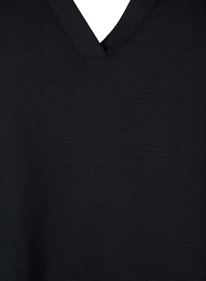 Haut sans manches effet froiss&eacute;, Noir, Packshot image number 2