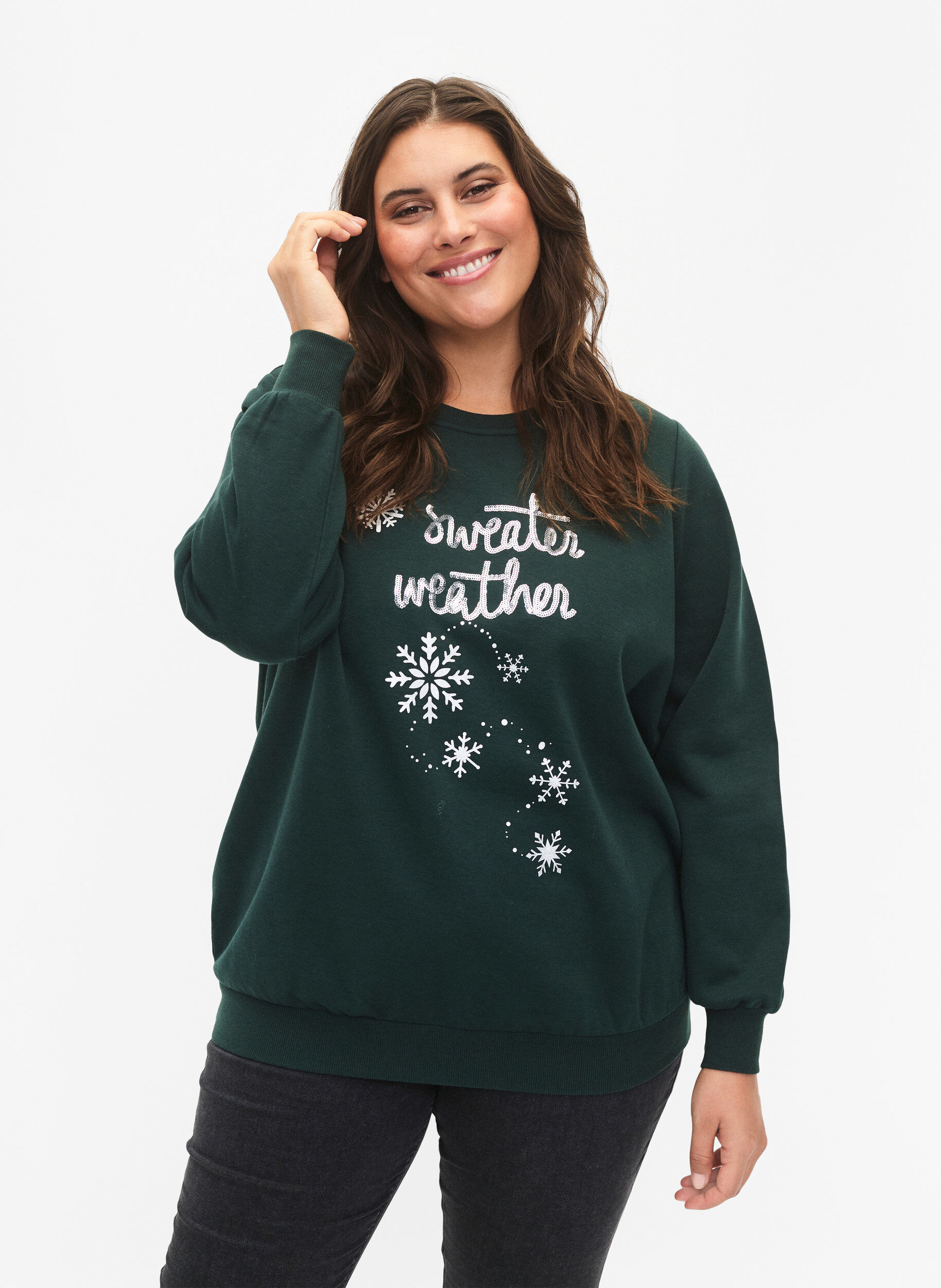 Zizzi Sweatshirt de No&euml;l, Scarab SWEATER, Model image number 0