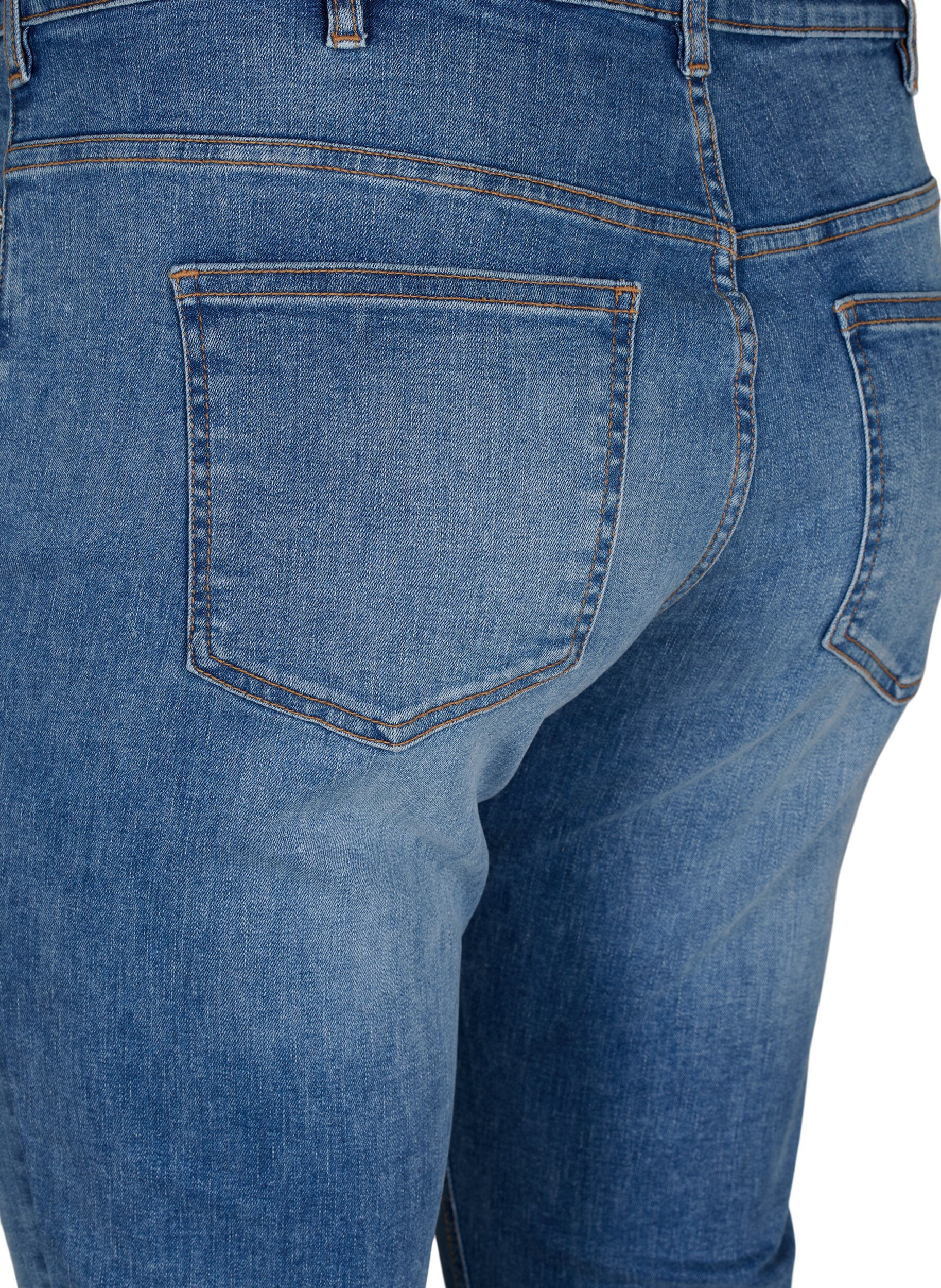 ZizziSanna jeans met superslanke pasvorm en knoopsluiting, Blue denim, Packshot image number 3