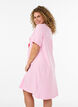 Chemise de nuit &agrave; manches courtes en coton biologique, Rose, Model image number 2