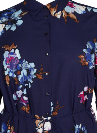 FLASH - Robe chemise à imprimé floral, Big Blue Flower, Packshot image number 2