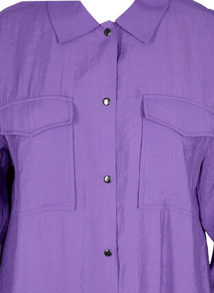 Chemise longue en viscose avec boutons, Royal Lilac, Packshot image number 2