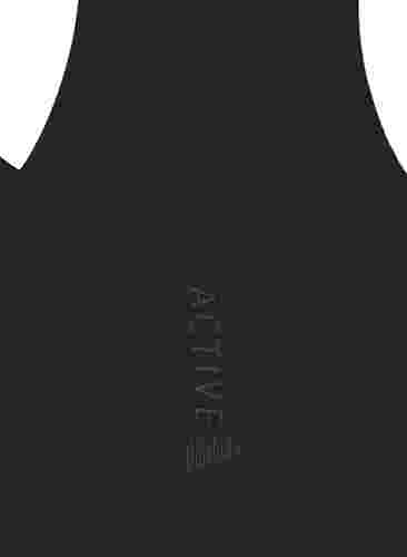 Brassière de sport sans coutures avec double couche, Black, Packshot image number 3