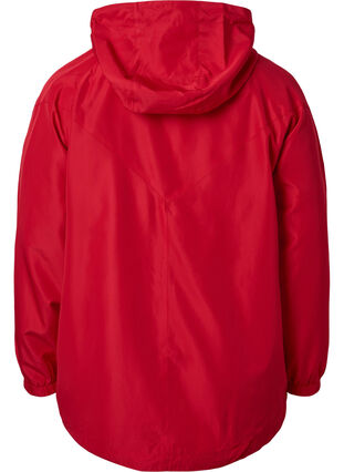Korte jas met capuchon en verstelbare onderkant, Tango Red, Packshot image number 1