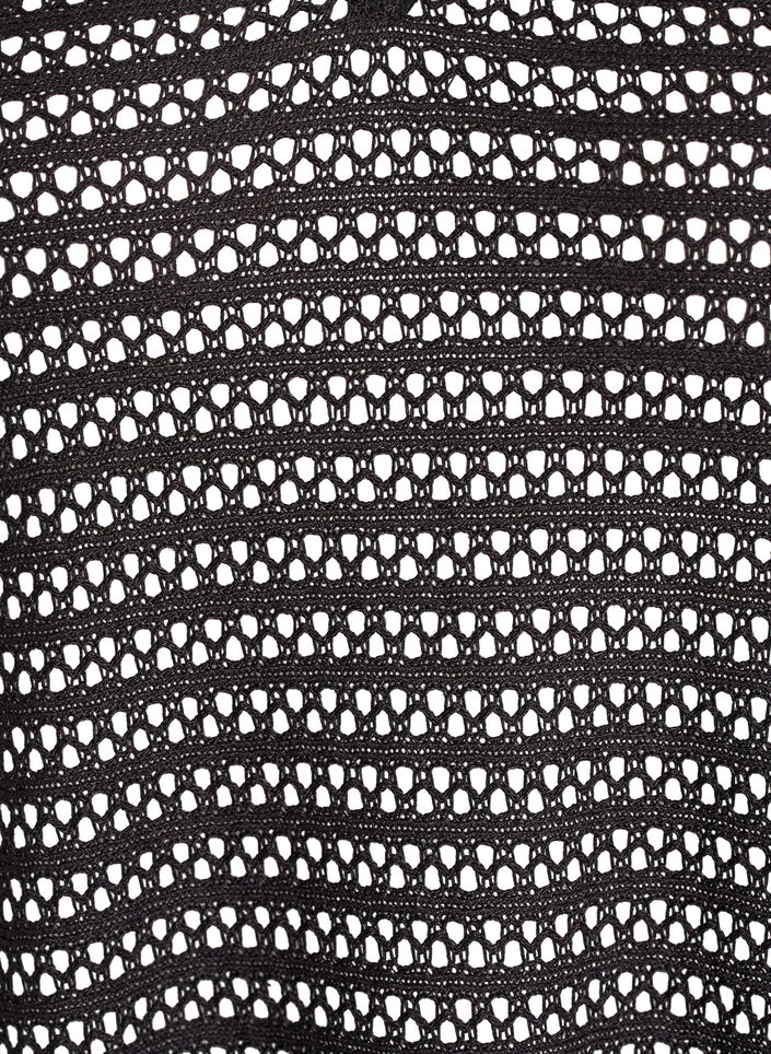 Strandjurk zonder mouwen met oogjesborduurwerk en zijsplitten, Zwart, Packshot image number 2