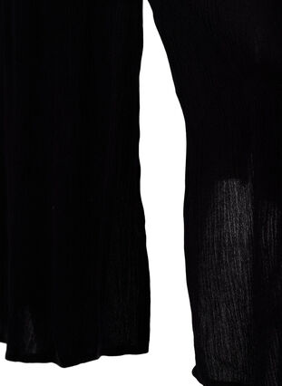 Robe chemise à manches courtes en viscose, Black, Packshot image number 3